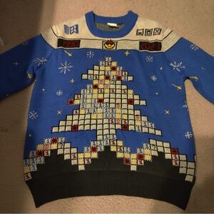 RARE Microsoft Minesweeper 1990 2021 Double Knit Pullover Ugly Christmas Sweater